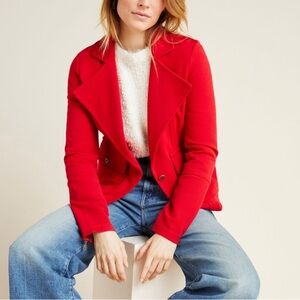 Anthropologie Sylvia Knit Moto Blazer